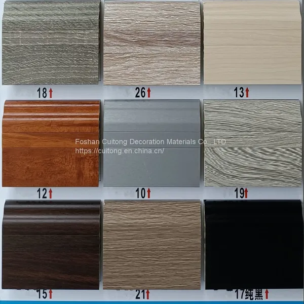 Guangdong Wholesale Engineering 8 Points Hidden Nail Corner Line Waterproof Plastic Baseboard SPC Floor Wood Grain PVC Anchor Line photo-5
