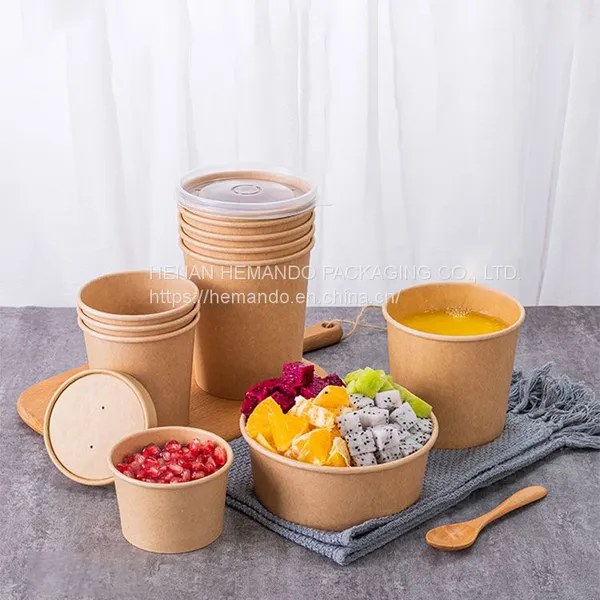 PLA Kraft Paper Disposable Paper Soup Cups