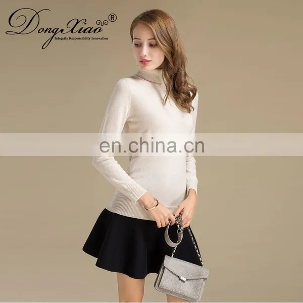 Factory Made Pure Cashmere High Neck Long Sleeve Heavy Cashmere Sweater Women 2018 photo-5