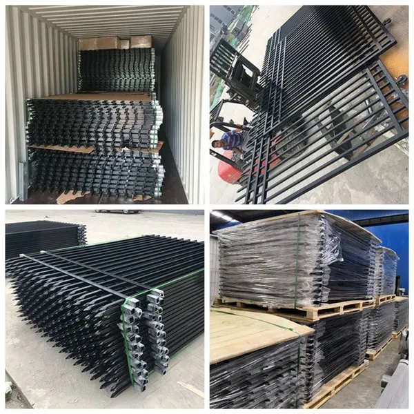 Wholesale 6ftx8ft Garden Black Metal Fences Powder Coated Anti Rust Galvanized Steel Fence Prices photo-5