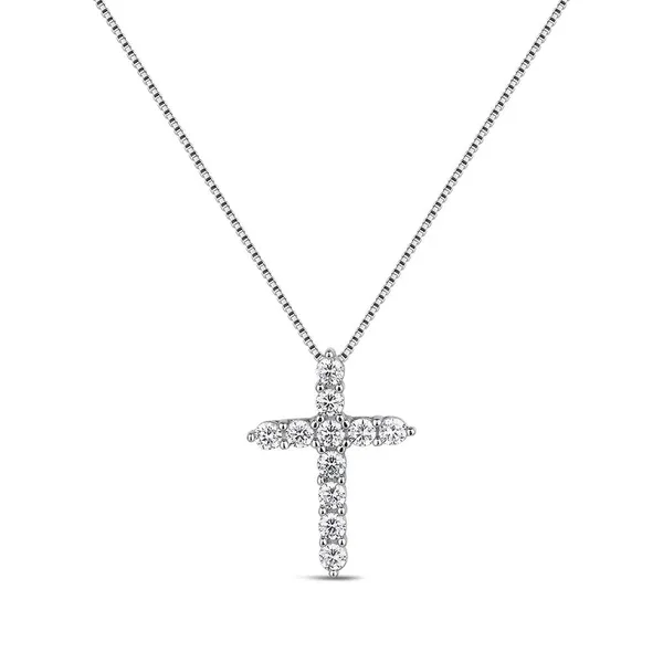 European and American Fashion, Individuality, Creativity, Diamond Studded Cross Necklace, Men's and Women's Versatile Punk photo-5