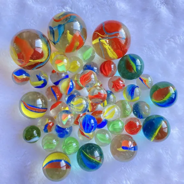 Game Machine Stirring Toy - 14mm and 16mm Solid Petal Glass Ball photo-2