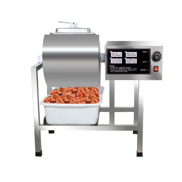 MO-QDMECH Máquina de Marinado de Carne Tumbladora 40L 60L 80L 150L em Aço Inox RL050 Marinador a Vácuo para Frango, Carne de Boi, Porco e Peixe