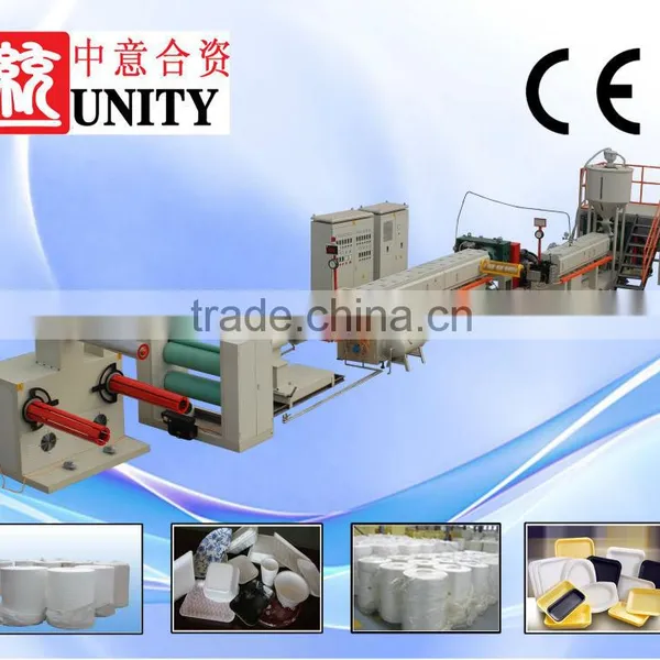 Pe Plastic Foaming Extruder PS Foam Sheet Extrusion Line