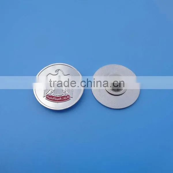 In Stock! United Arab Emirates Stamped Falcon National Day Iron Metal Badge Gold & Silver photo-3