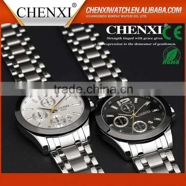 Wholesale Stainless Steel Chain Black Color Wrist Watch for Men photo-5