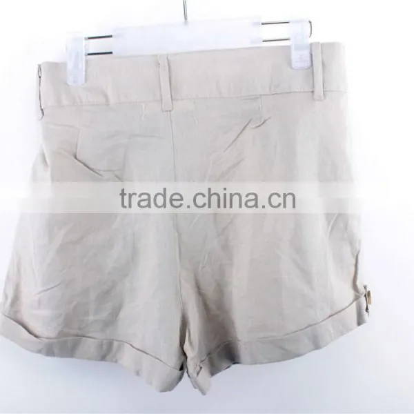 Lady Fashion and Cheap Cotton/linen Stock Clothing China Shorts photo-2