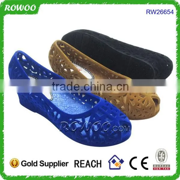 Comfortable Jelly Wedge PVC Shoes Nurse Shoes With Wedge Heels photo-2