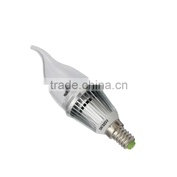 HUGEWIN 3w E14 Candle Light LED Bulb E14 Silver Color 90LM per Watt photo-2
