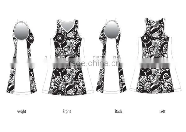 Full Sublimation Pattern Stylish Design Netball Dress photo-3