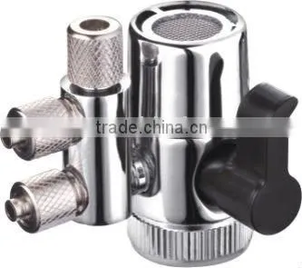Faucet Diverter Valve With Metal/plastic Handle,Two Way Diverter Valve With Switch for RO Water System,fittings