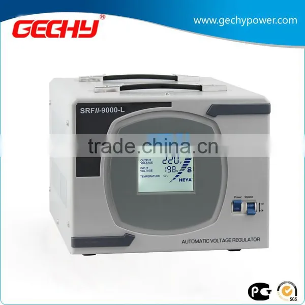 SRFII-9000-L Desk Type Relay Control Type Stabilizer LCD Digital Display Full Automatic AC Voltage Regulator