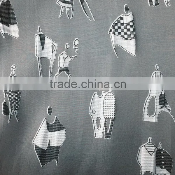 Cheap T/R Cutting Motif Woven Organza Fabric photo-2
