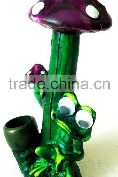 Figurine Shaped Hand Crafted Smoking Pipes - Frog W/. Tall Mush photo-5