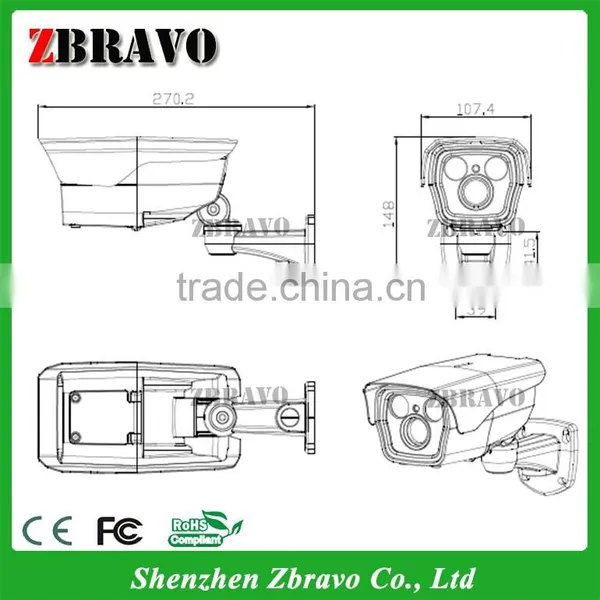 960P 1.3MP IP66 Vandal-proof Dot Matrix 2.8-12mm Varifocal Lens CMOS Metal HDCVI Camera photo-6