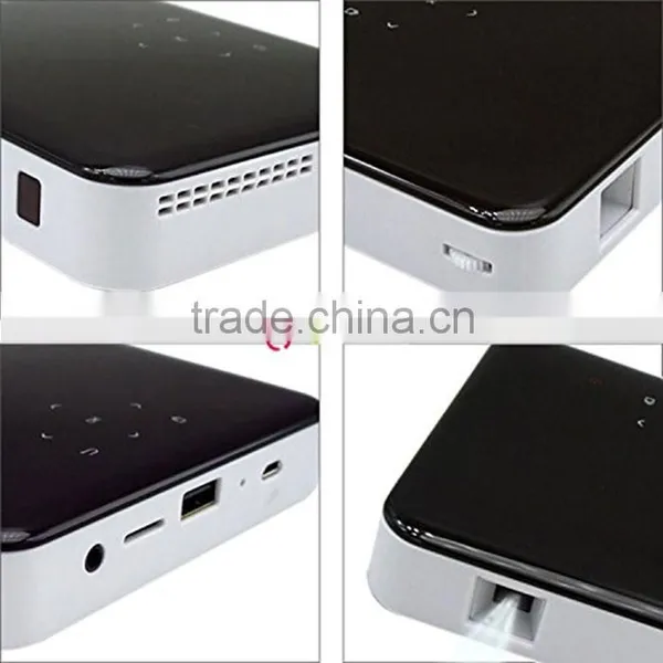 Leadzm Low Cost Android 4.4 AirPlay Outdoor Laser Projector Portable LED Mini Projector Black photo-4
