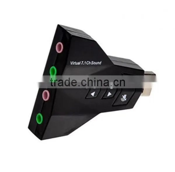 USB to 3D External Sound Card Audio Adapter Virtual 7.1 Channel CH Sound Mic Speaker Double Adaprter photo-6
