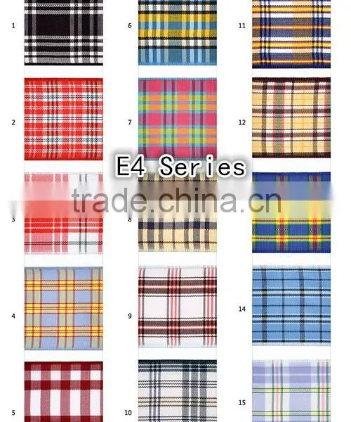 Classic Webbing Wire-edge Scottish Strap Plaid Ribbon/Check Ribbon/Grid Ribbon photo-4
