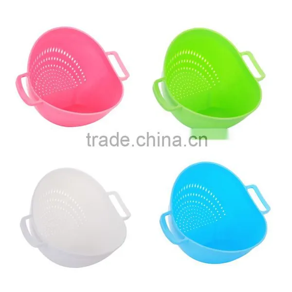 New Design Kitchen Washing Fruits and Vegetables Double Handle Rice Colander photo-4