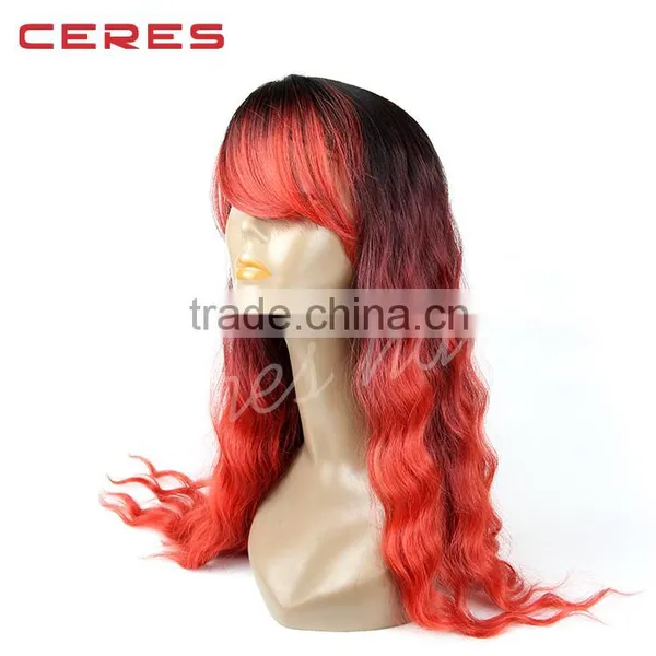 Body Wave Ombre Color Synthetic Full Lace Hair Wig photo-4