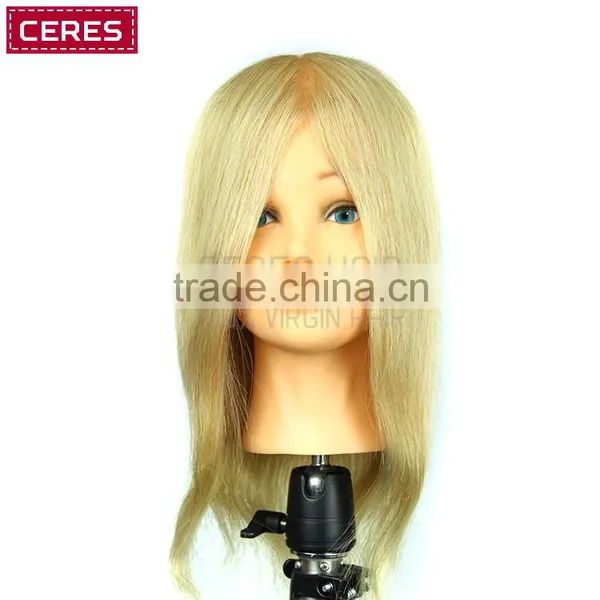 Wholesale 100% Human Hair Mannequin Head Afro Training Mannequin Head With Clamp for Hairdresser