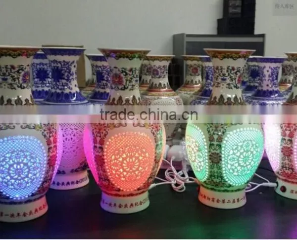 Elegant Chinese Feature Porcelain Vase Lamp Gift photo-2
