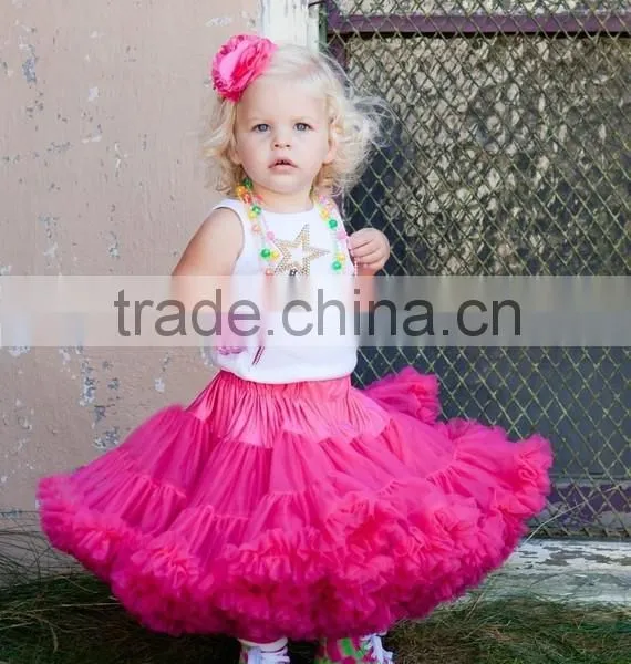 2015 Yiwu Factory Hot Sale Persnickety Girls Dancing Mini Skirts New Design Pettiskirt Baby Girl Ruffle Tutu Ballet Pettiskirt photo-3