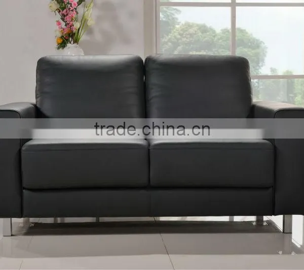 Chinese Home Furniture Black Leather Sectional Sofa Low Price photo-5