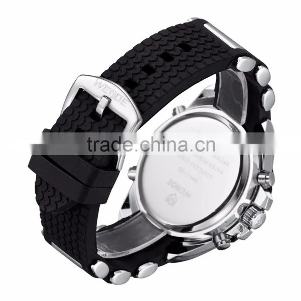 WEIDE New Waterproof Military Watch Fashion Watch Company Rubber Bracet Diver Waterproof LCD Silicone Watch Manufacture photo-6