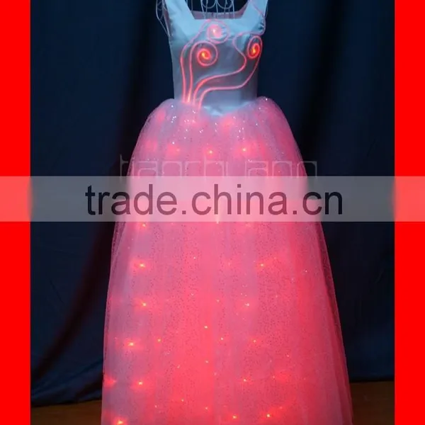 Remote Control Light Up Dancing Snow Queen Costume Dress photo-3