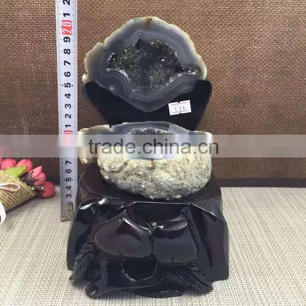 Natural Agate Crystal Geode Ornaments For Sale photo-4