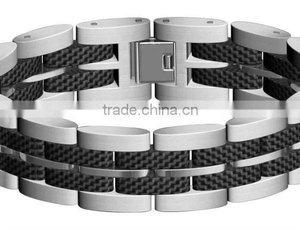 10 mm Wide Blue 316L Stainless Steel Bracelet for Men Most Popular Products Bracelet photo-2