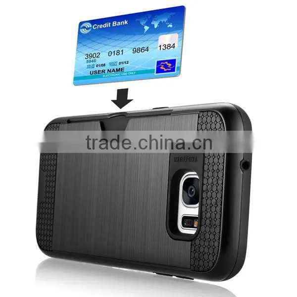 C&T Dual Layer Armor Hybrid Wallet Card Slots Case Cover for Samsung Galaxy S7 Edge photo-4