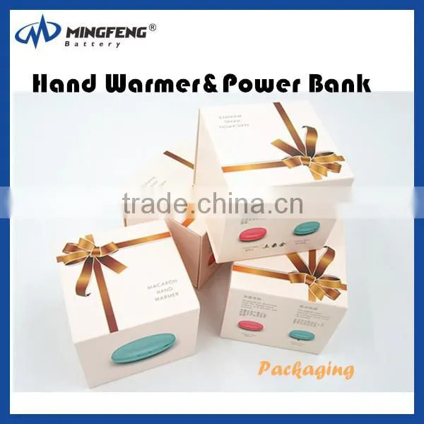 Macaron Gift Rechargeable Battery Cute Portable Hand Warmer Power Bank 3500mah