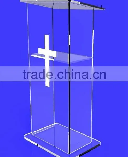 High Quality Clear Custom Perspex Church Podium/pulpit for Sale photo-3