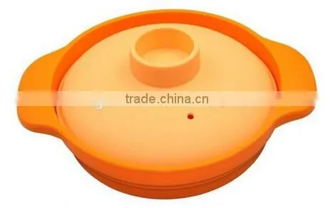 Silicone Microwave Silicone Steamer With Cover FDA Approved Cooking Handle Bowl