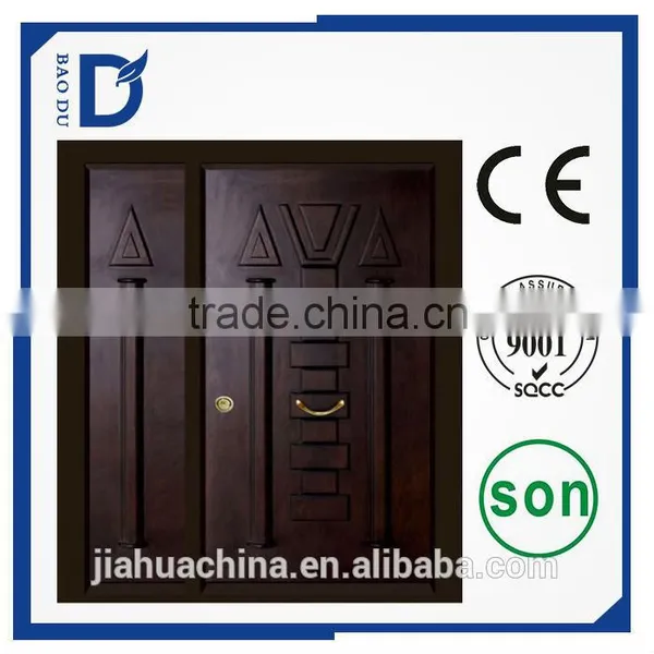 Armored Burglar Proof Designs Carved Wood Design Panel Door Cedar Door With Certificate photo-6