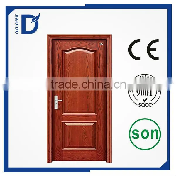 China Supplier Hot Sale Fancy Wood Door Designs Wood Door Exterior Swing Armored Door photo-6