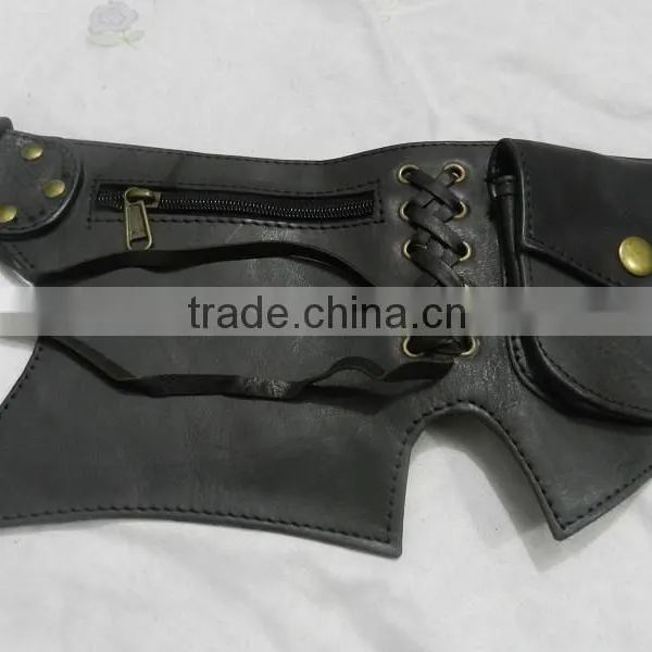 Travel Pocket Money Leather Belt Hip Waist Bag Belt photo-3