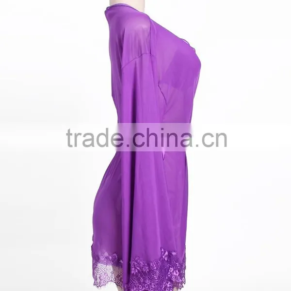 High Quality Romantic Sexy Eyelash Lace Robe photo-2