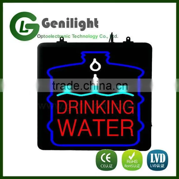 Flashing Lighted Augu Pura Drinking Water Customized Led Neon Sign photo-2