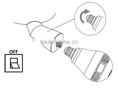 WiFi Fisheye Cloud Smart Bulb Mini Wifi Camera 720p photo-5