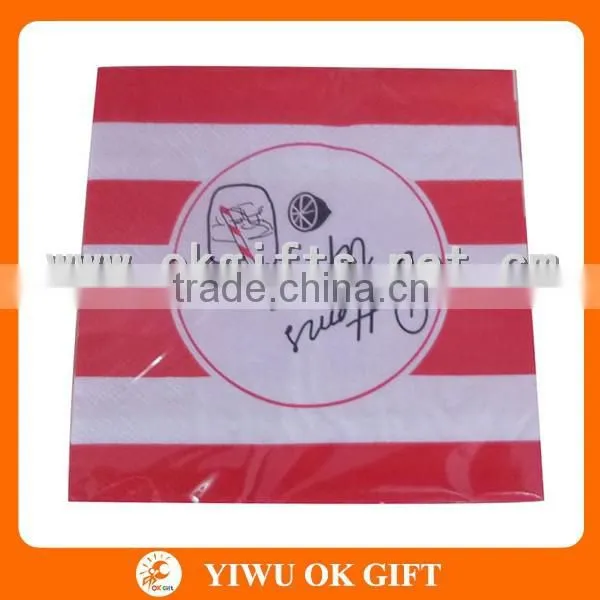 Restaurant and Bar Napkin Paper Printing With Stripe photo-3