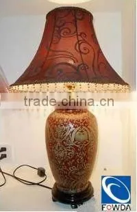 FOWDA Anti- Ancient Porcelain Table Lamp Living Room Bedroom Bedside Table Lamp