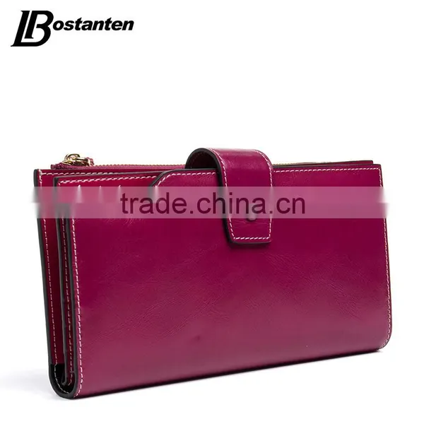 Vintage Leather Long Purse and Wallet Women Clutches Wallet Wholesale photo-3