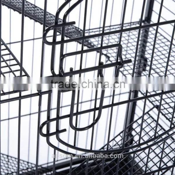 Pawhut 37" 4 Level Indoor Hutch Small Animal Cage - Black photo-6