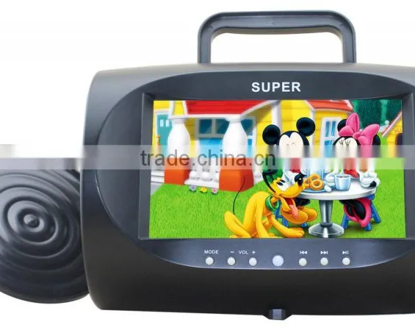 Cheap 7 Inch Mini DVD Player With TV