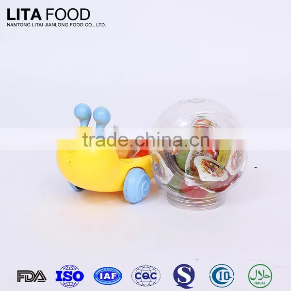 Mini Cute Snail Toys Package Assorted Fruit Flavor Lychee Coconut Jelly Cup photo-2