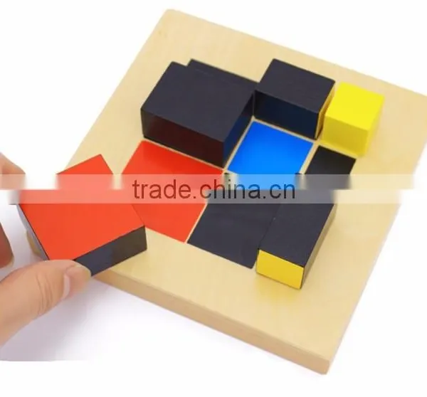 Preschool Training Learning Toys Montessori Trinomial Cube Math Education photo-4