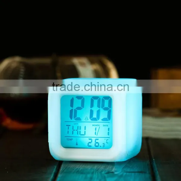 Hot Selling Led Color Changing Alarm Clock Digital Alarm Clock Promotional Gift Alarm Clock photo-5